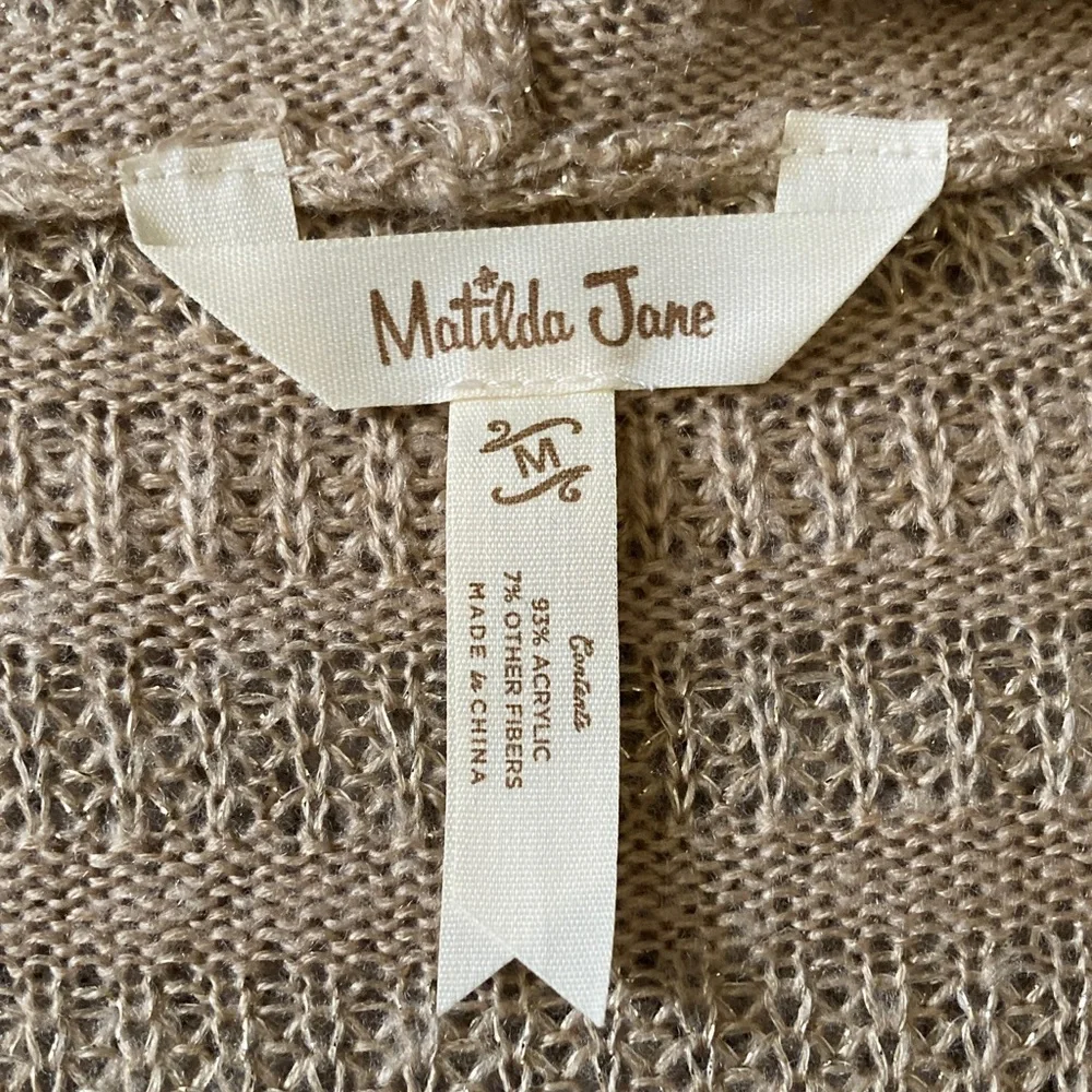 MATILDA JANE Stay Cozy long open hooded cardigan, Medium. - Picture 7 of 10